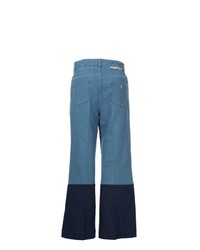 Stella McCartney Denim Bootcut Double Color Trousers