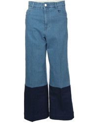 Stella McCartney Denim Bootcut Double Color Trousers