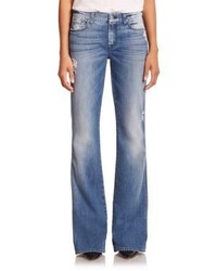 7 For All Mankind Distressed Flared Jeans