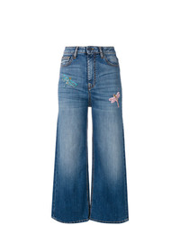 Vivetta Dragonfly Embellished Cropped Jeans