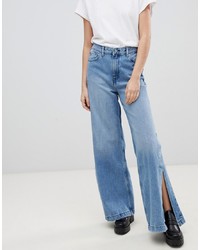 Dr. Denim High Rise Wide Leg Jean With Side Detail