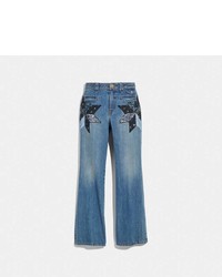 Coach New York Quilted Patchwork Denim Pants