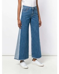 Andrea Ya'aqov Panelled Duo Tone Flared Jeans