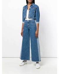 Andrea Ya'aqov Panelled Duo Tone Flared Jeans