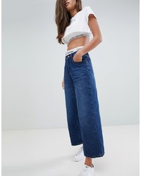PrettyLittleThing Wide Leg Cropped Jeans