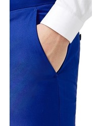 Topman Skinny Fit Blue Suit Trousers