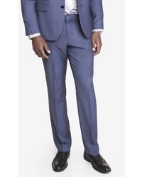 Express Slim Photographer Blue Wool Twill Suit Pant