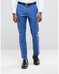 Asos Slim Suit Pants In Blue