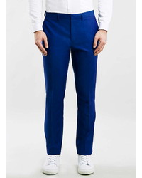 Topman Cobalt Blue Skinny Fit Tuxedo Pants