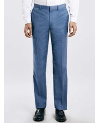 Topman Mid Blue Slim Fit Suit Pants