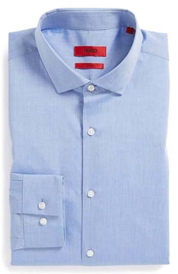 BOSS HUGO BOSS Hugo Slim Fit Dress Shirt Blue 175l, $125 | Nordstrom ...