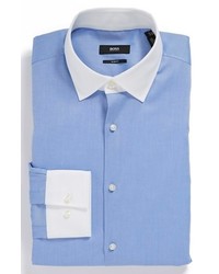 BOSS HUGO BOSS Jonne Slim Fit Dress Shirt Blue 155
