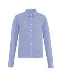 Band Of Outsiders Cannes Embroidered And Striped Shirt