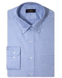 Club Room Dress Shirt Light Blue Solid Long Sleeved Shirt