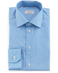 Eton Contemporary Fit Mini Stripe Dress Shirt Light Blue