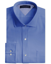 Tommy Hilfiger Easy Care Empire Blue Solid Dress Shirt
