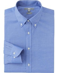 Uniqlo Easy Care Stretch Slim Fit Oxford Long Sleeve Shirt