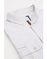 Goodale Rutledge Greywhite Oxford Stripe Shirt