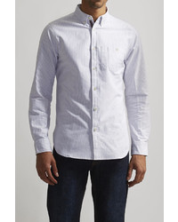 Goodale Rutledge Greywhite Oxford Stripe Shirt