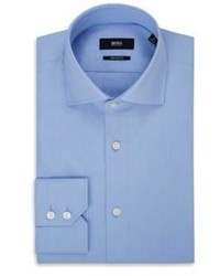 Hugo Boss Gerald Regular Fit Spread Collar Easy Iron Cotton Dress Shirt 185xl White
