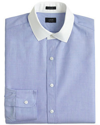 J.Crew Ludlow White Collar Shirt In End On End Cotton