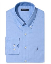 Nautica Dress Shirt Light Blue Oxford Long Sleeve Shirt