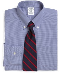Brooks Brothers Non Iron Milano Fit Houndstooth Dress Shirt