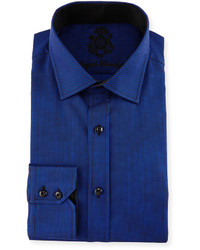 English Laundry Poplin Long Sleeve Dress Shirt Royal Blue