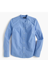 J.Crew Ruffled Button Up Shirt In End On End Cotton