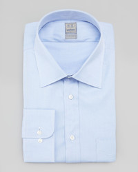 Ike Behar Solid Basic Fit Dress Shirt Light Blue