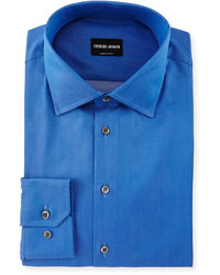 Giorgio Armani Solid Color Dress Shirt French Blue