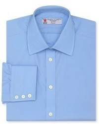 Turnbull & Asser Solid Poplin Dress Shirt Classic Fit