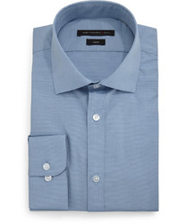 John Varvatos Star Usa Slim Fit Horizontal Stripe Dress Shirt Empire Blue
