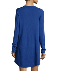 Eileen Fisher Long Sleeve V Neck Merino Jersey Dress