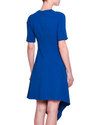 Stella McCartney Short Sleeve Handkerchief Hem Dress Capri Blue