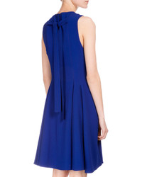 Proenza Schouler Sleeveless Inverted Pleat Dress Cobalt
