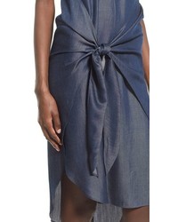ASTR Tie Waist Dress Size X Small Blue