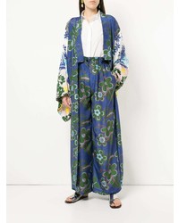 Michel Klein Floral Print Oversized Kimono Coat