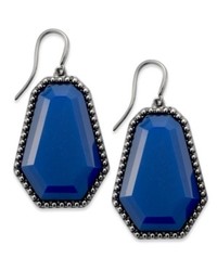 Alfani Hematite Tone Blue Drop Earrings