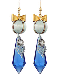 Marquis Camus Double Drop Vintage Chandelier Earrings Blue