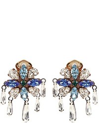 Shourouk Crystal Embellished Clip On Earrings