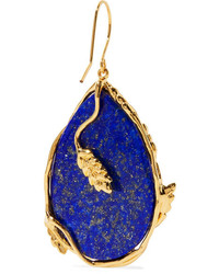 Aurelie Bidermann Franoise Gold Plated Lapis Lazuli Earrings