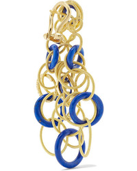 Buccellati Hawaii 18 Karat Gold Lapis Lazuli Earrings