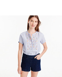 J.Crew Collection Thomas Mason For Embellished Top