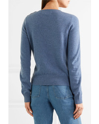 Vanessa Seward Embellished Cashmere Sweater Blue