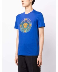 Versace Medusa Embellished Cotton Jersey T Shirt