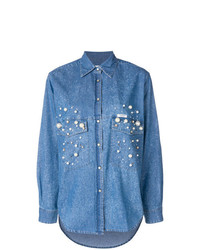 Forte Dei Marmi Couture Dyna Embellished Denim Shirt