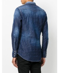 DSQUARED2 Studded Distressed Western Shirt