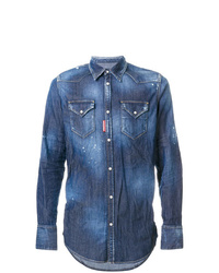 DSQUARED2 Studded Distressed Western Shirt