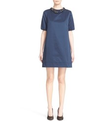 Max Mara Labile Dress With Removable Embellished Collar